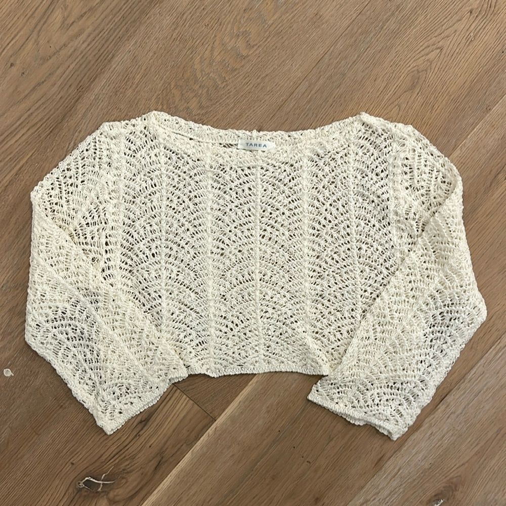 Tarea Cropped Sweater Lace Style (XS)